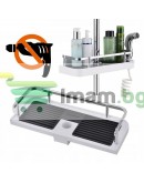 Рафт органайзер за душ тръба за баня с монтаж без пробиване